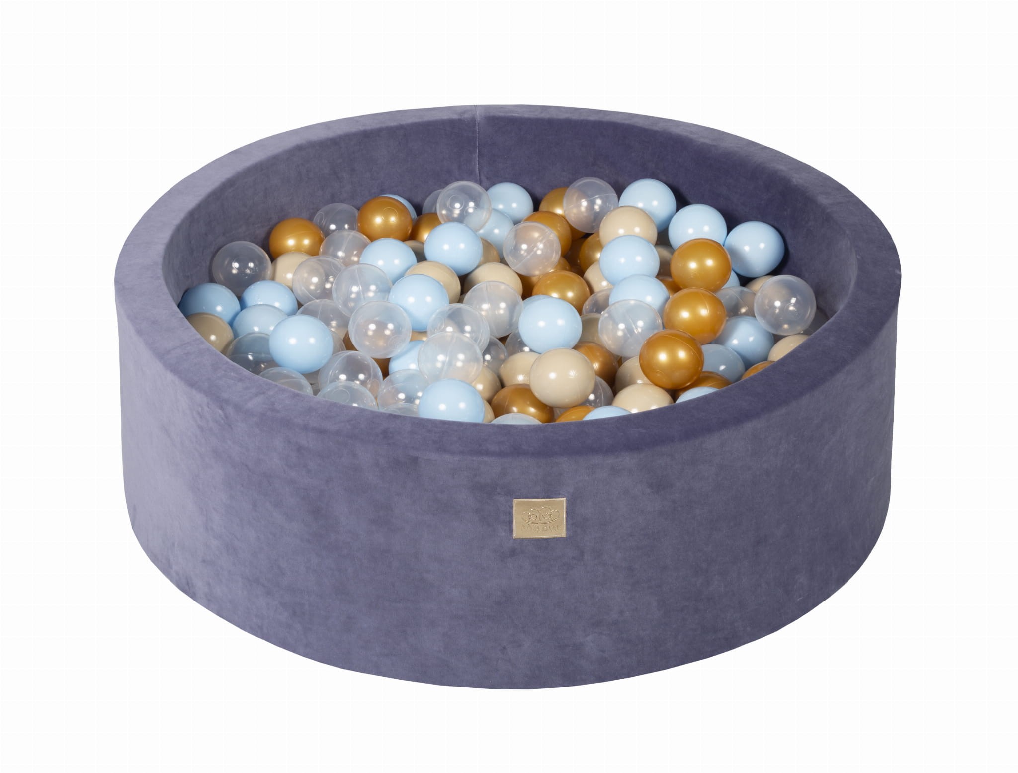 ballenbak-met-200-ballen-grijsblauw-kleur-ballen-goud-licht-blauw-beige-16.jpg